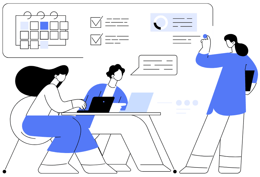 Team arbeitet gemeinsam an einem Prototyp mit dem Sense-Cube